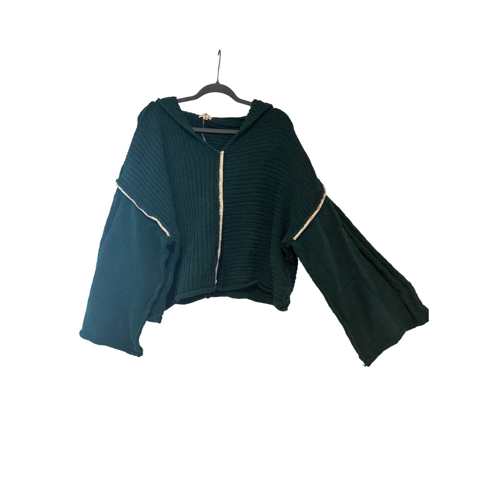 POL oversized M sweater chunky slouchy cozy hooded boho P